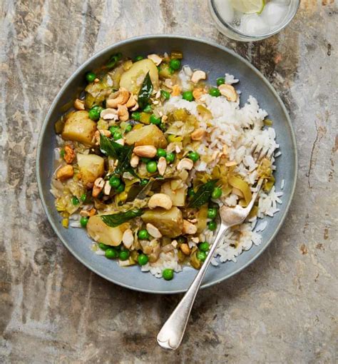 Meera Sodhas Vegan Recipe For Leek Potato And Cashew Nut Curry The New Vegan Food The