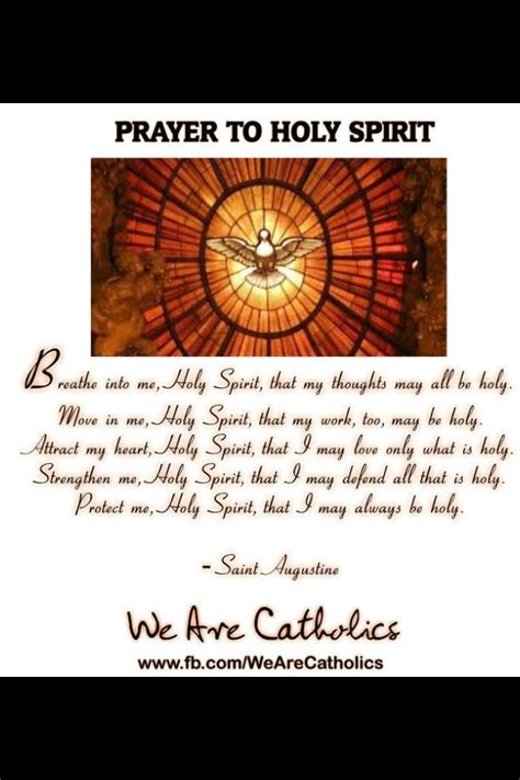 St Augustine Prayer To The Holy Spirit Inspiring Love Of The Saints