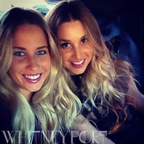 hills freak whitney port and her sister jade at the what to expect when you re expecting premiere