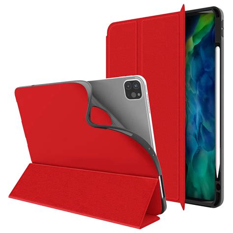 Trifold Smart Case For Apple Ipad Pro 11 Inch 2nd Gen Red