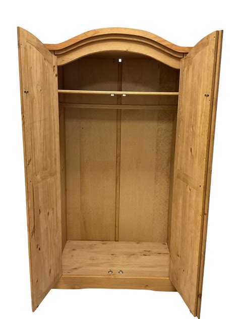 Traditional Pine Wardrobe The Arched Top Over Two Panelled Doors