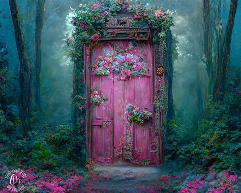 Ai Enchanted Door Digital Background Fantasy Door Background Etsy