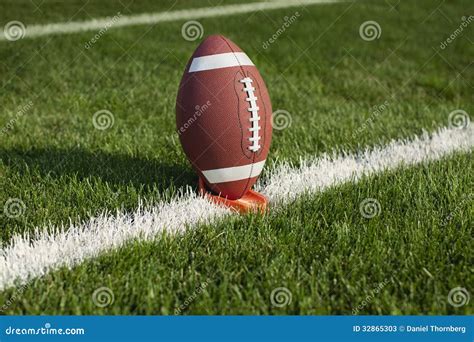 College Football On A Tee Ready For Kickoff Stock Image Image Of