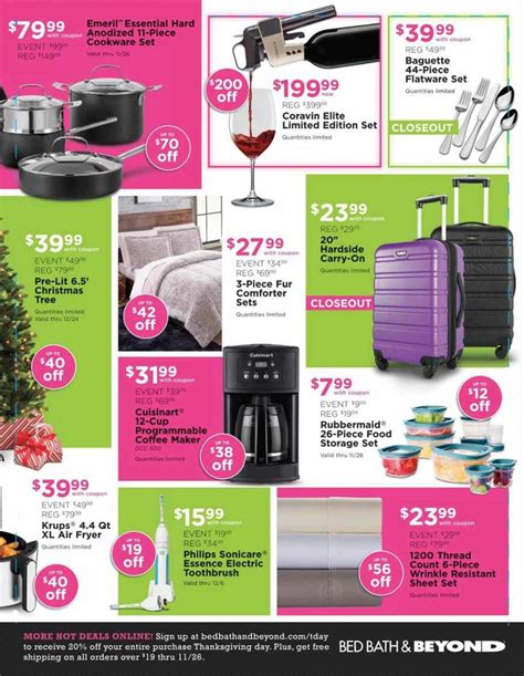 Once the black friday deals return at big lots, they won't last long! Black Friday 2018: Bed Bath and Beyond Ad Scan - BuyVia