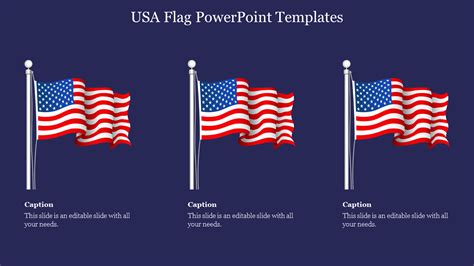 Best Usa Flag Powerpoint Templates Presentation Slide