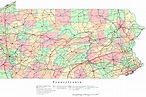 8 Free Printable Map Of Pennsylvania Cities [PA] With Road Map