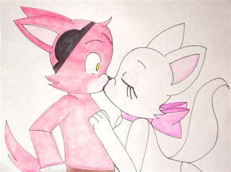 Foxy Y Mangle Kiss In 2023 Fnaf Drawings Fnaf Art Foxy And Mangle