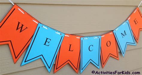 Printable Welcome Banner Template First Day Of School