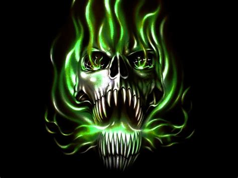 Evil Fire Skull Wallpapers Top Free Evil Fire Skull Skeleton Head On