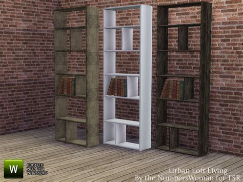 The Sims Resource Urban Loft Living Bookcase