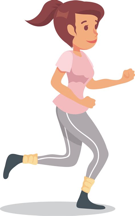 Woman Is Jogging For Exercise Clipart Free Download T