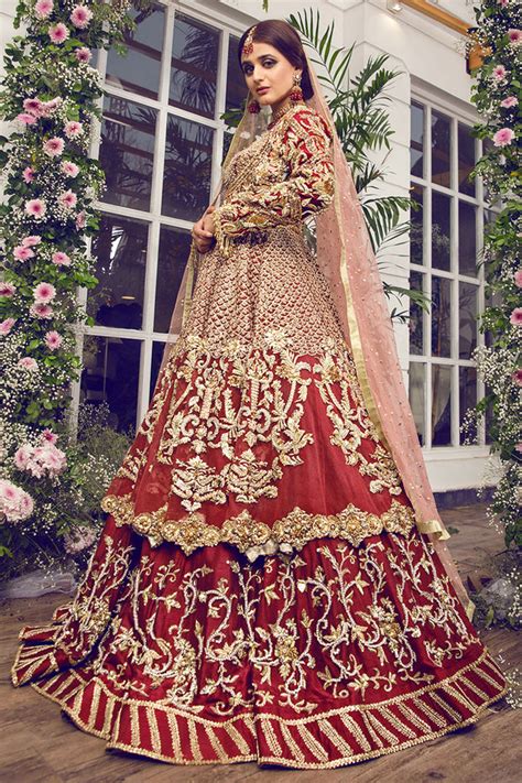 Indian Designer Wedding Dress With Zardozi And Maroodi Work Nameera By