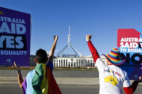australia celebrates ‘day for love as parliament passes same sex marriage in landslide vote