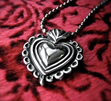 Milagro Heart Necklace By Silverbeyondordinary On Etsy 10500 Heart