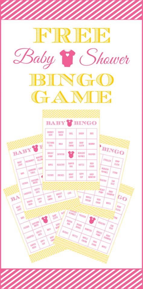 No photoshop or design skills needed to use the templates on this site. Free Baby Shower Bingo Printable Cards for a Girl Baby ...