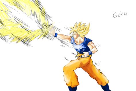 Super Saiyan Goku Ki Blast By Conqueror Voraxe On Deviantart