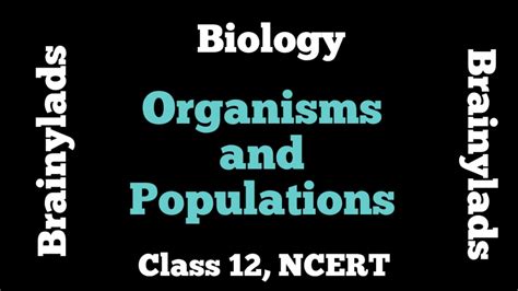 Organisms And Populations Class 12 Term 2 Ecology Ncert