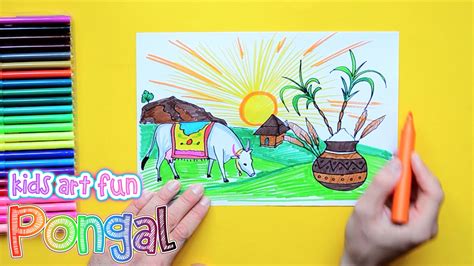 Pin On Pongal Festival Drawings