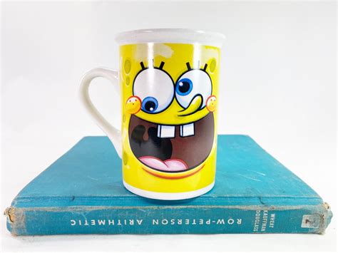 Spongebob Squarepants Two Sided Coffee Mug Tea Cup Nickelodeon Etsy