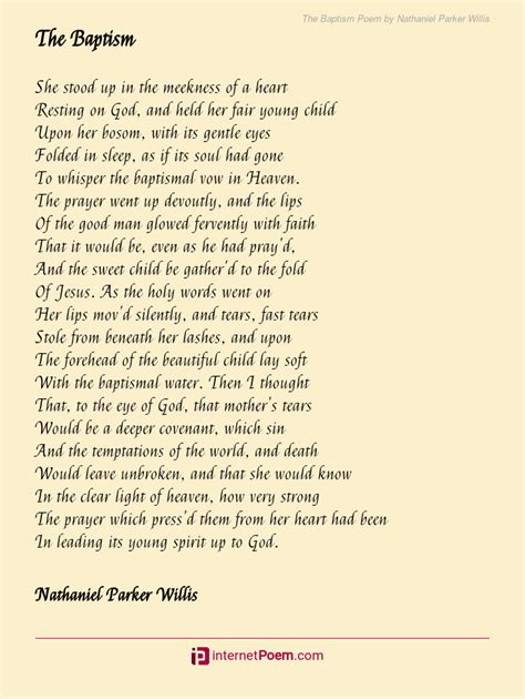 The Baptism Poem By Nathaniel Parker Willis
