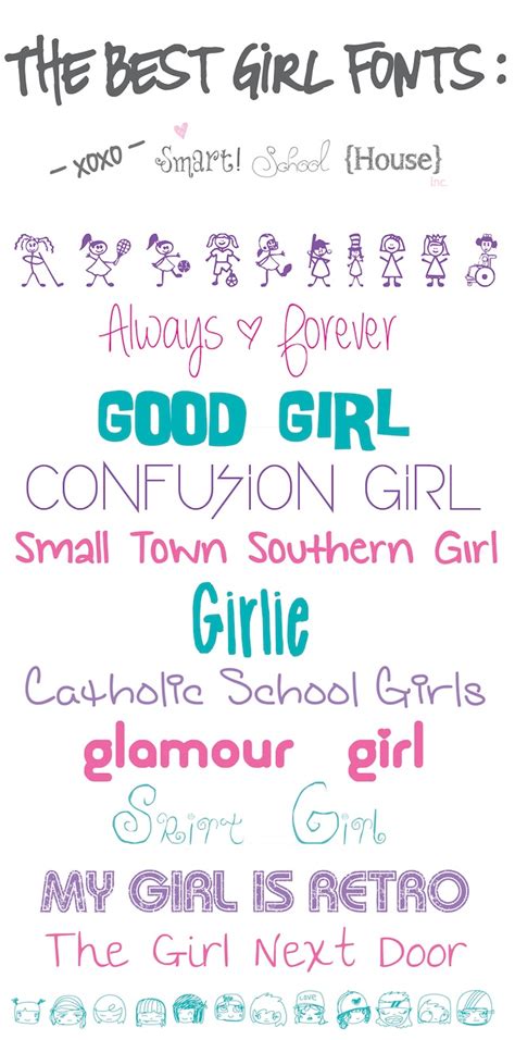 The Best Girl Fonts Smart School House