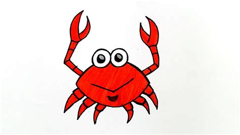 How To Draw Crab Step By Step Crab Drawing Crab Drawing Easy