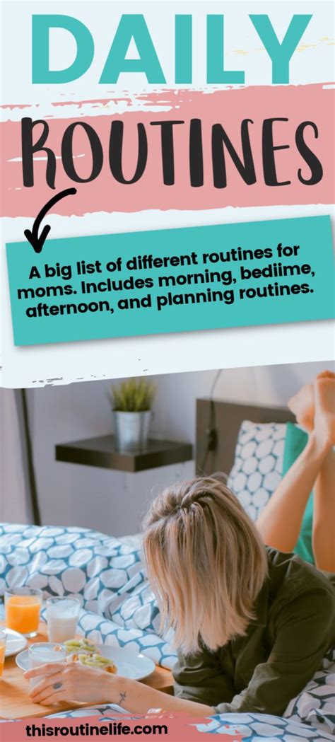 daily routines a big list of daily routines for moms mom routine school morning routine