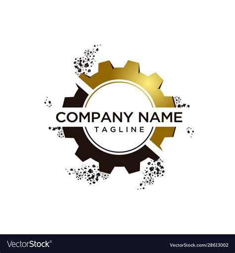 Gear 3d Logo Template Royalty Free Vector Image