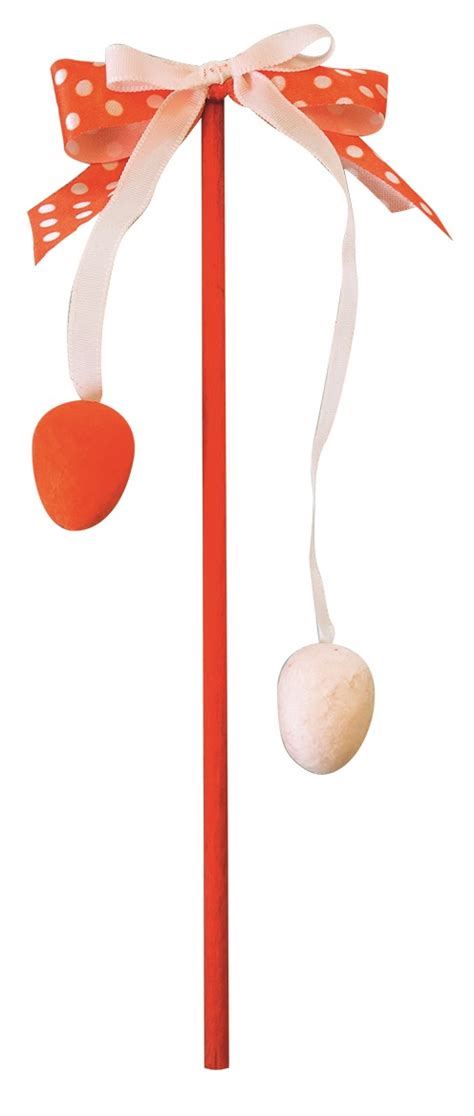 Pomlázka, mrskačka, šmerkust, tatar, šlehačka, švihačka, hodovačka, houdovačka, sekačka, dynovačka, pamihod. Pomlázka dekorační 25 cm, mašle s puntíky