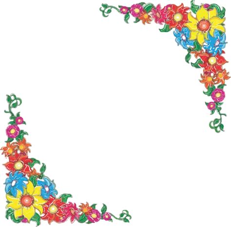 square border design - Google Search | Flower border clipart, Clip art borders, Flower border