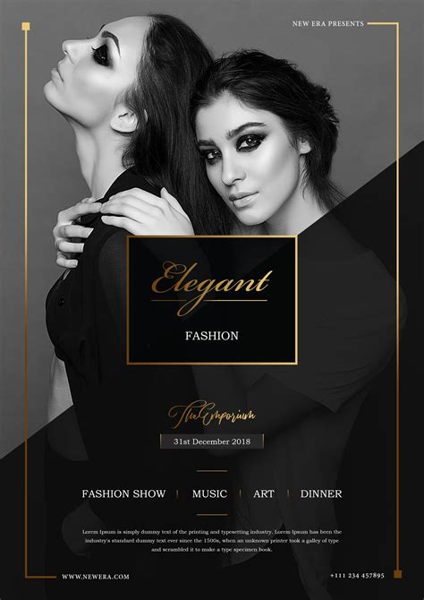 Free Elegant Fashion Flyer Template Dribbble Graphics
