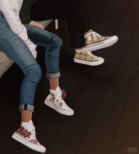 Positive Sneakers And Flowers At Mmsims Sims 4 Updates