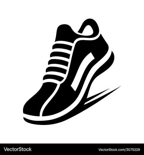 Running Shoe Outline Running Shoe Vector Icon For Web Design Isolated On White Background