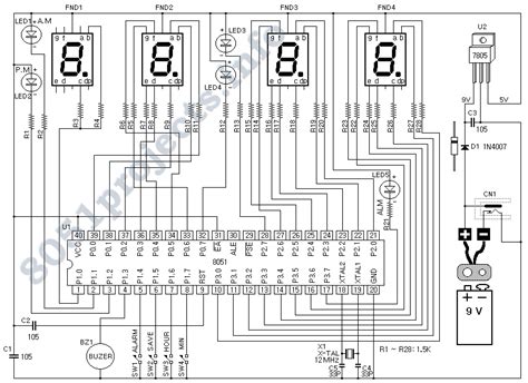 This digital alarm clock project use 4026 ic which is decade counter as well as seven segment driver. Electronics Fusions: A DIGITAL CLOCK WITH ALARM USING AT89S52 MICROCONTROLLER