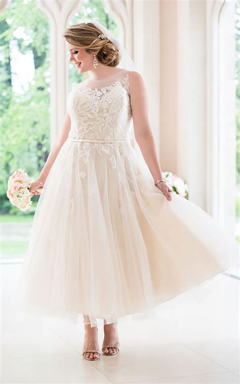 20 Best Plus Size Tea Length Wedding Dresses With Sleeves Home