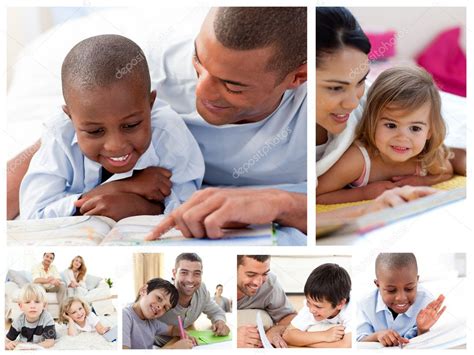 Collage De Padres Educando A Los Niños En Casa 2023