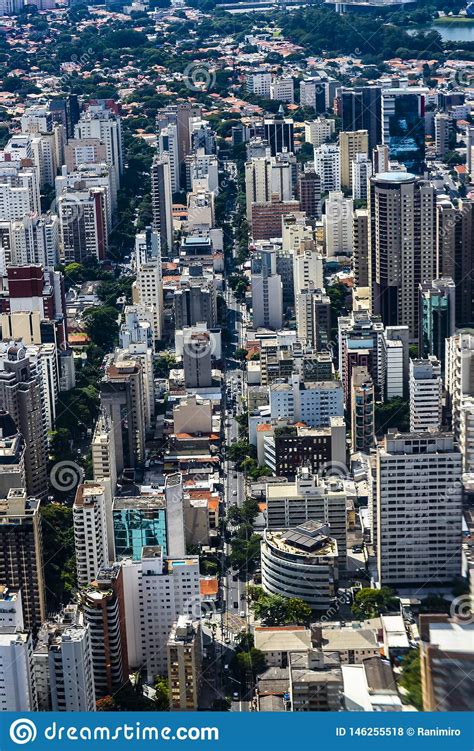 Aerial View Of Big City Sao Paulo Brazil Stock Photo Image Of Aerial Photography 146255518