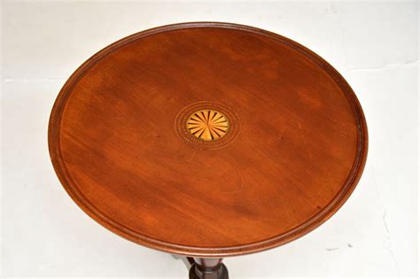 Antique Edwardian Inlaid Mahogany Occasional Side Table Marylebone