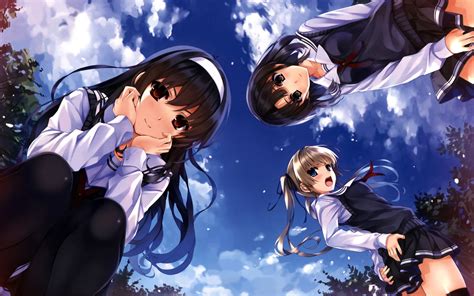 Three Anime Girls Wallpaper 2560x1600 14930