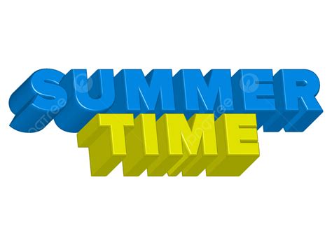 3d Summer Time Vector 3d Summer Time Png And Vector With Transparent