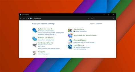 The Windows 10 Control Panel Modernization Continues