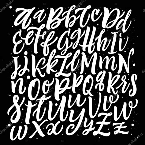Alfabeto Manuscrito Para El Diseño Vector Gráfico Vectorial © Verywell