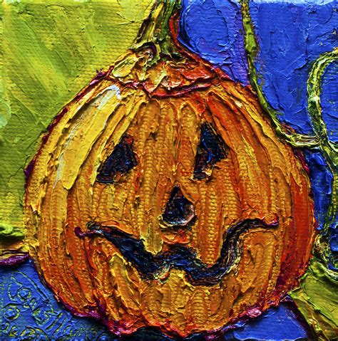 Halloween Jack O Lantern Painting By Paris Wyatt Llanso Fine Art America