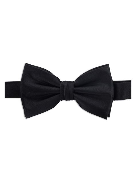 pre tied black bow tie