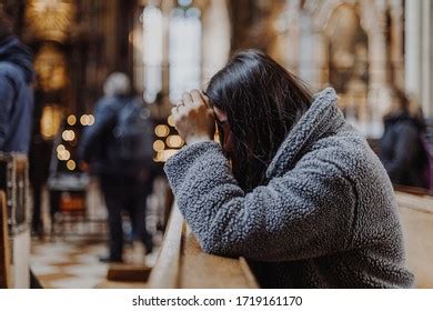 Woman Praying On Her Knees Ancient Stock Photo Shutterstock