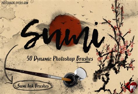 50 Sumi Brush Pack Photoshop Brushes On Behance