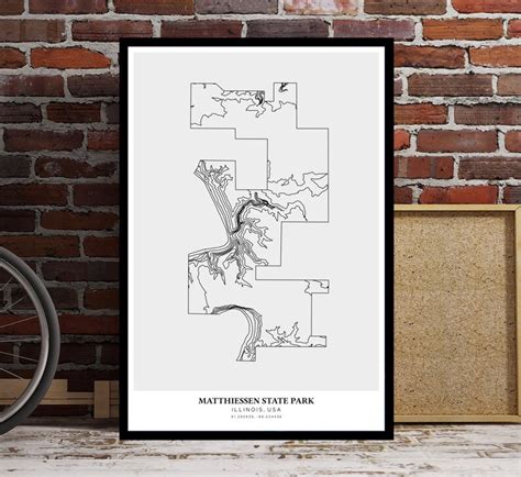 Matthiessen State Park Printable Topographic Map Oglesby Etsy