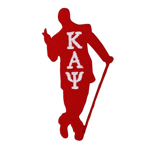 Kappa Alpha Psi Fraternity Guy w Cane Embroidered Appliqué Patch Sew or