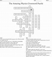 Physics Crossword Puzzles Printable With Answers - Printable Crossword ...