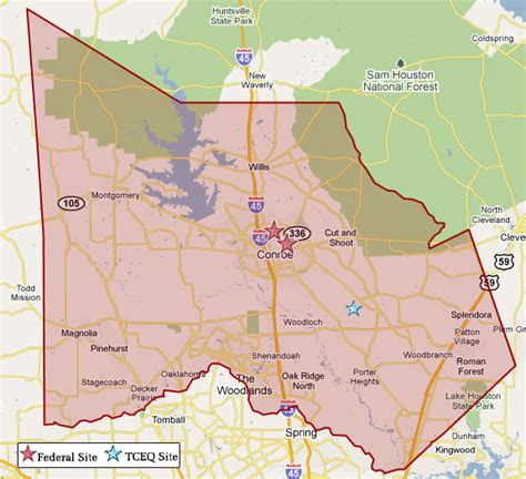Montgomery County Map Texas Commission On Environmental Quality
